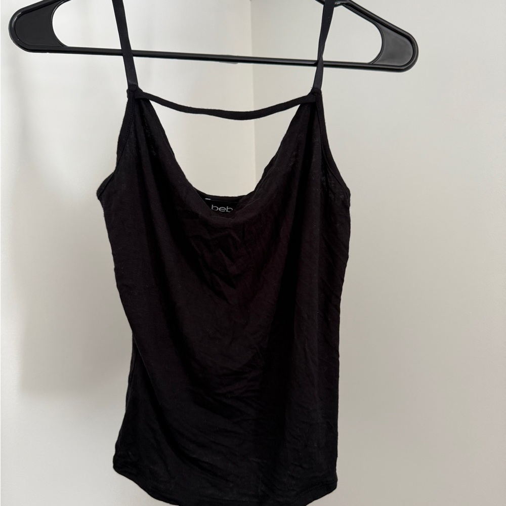 Bebe Black Spaghetti Strap Tank Top